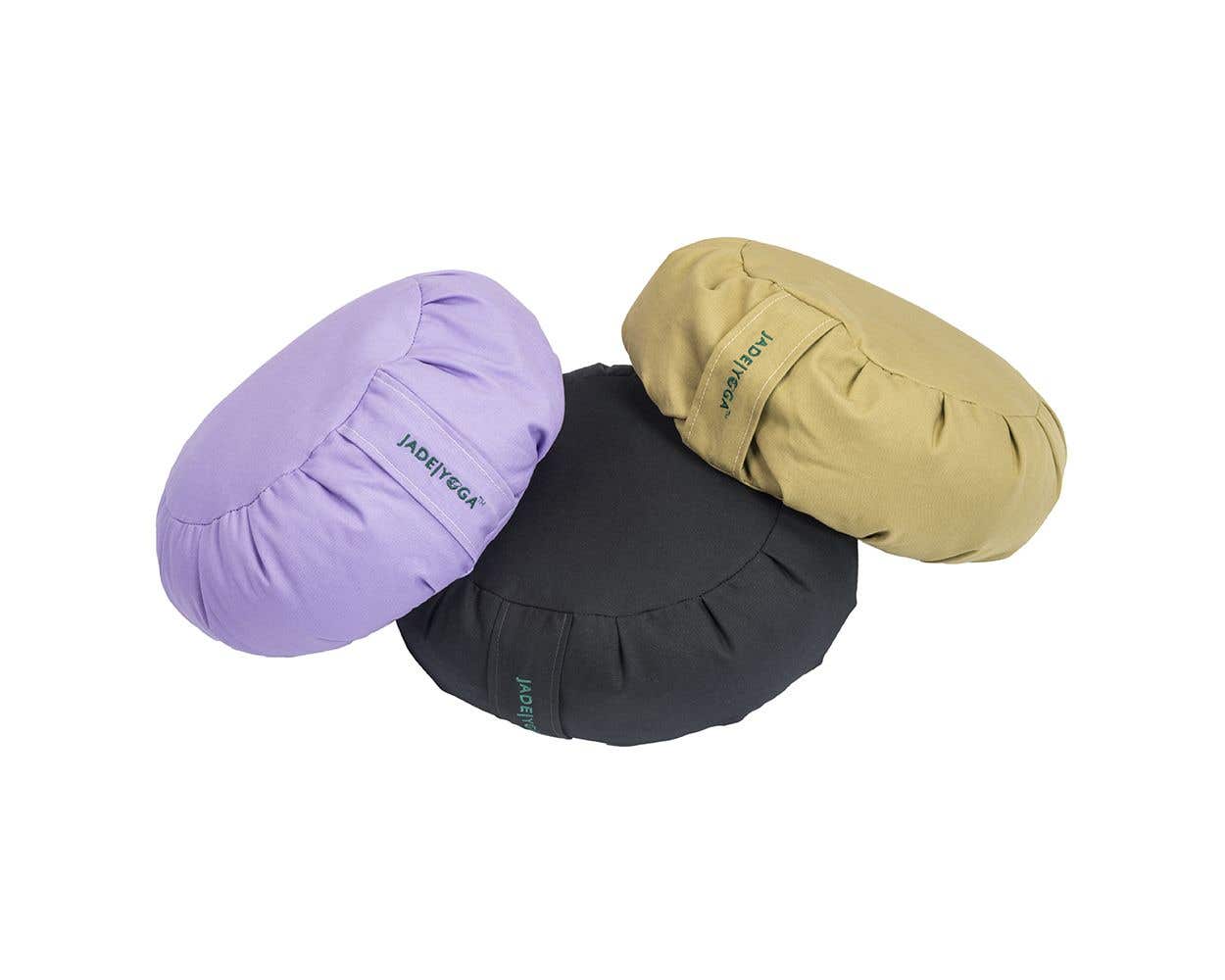 Coussin de méditation zafu en coton Noir Stelvoren